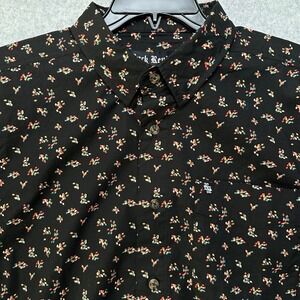 Rock Revival Mens Black Geometric Diamond Print Wool Blend Button Up Shirt 2XL